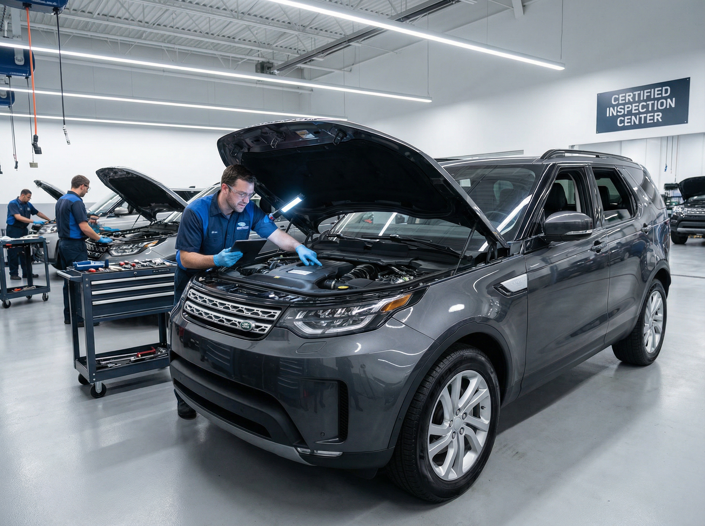 Professional vehicle inspection at a certified inspection centre in Canada